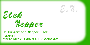 elek nepper business card